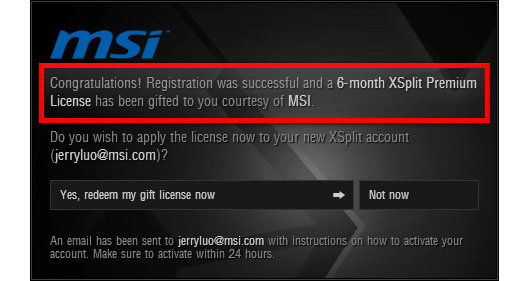 Xsplit license key